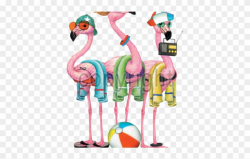 Flamingo Clipart Beach - Png Download (#908515) - PinClipart