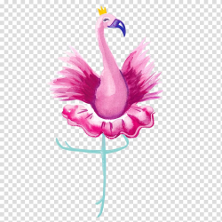 Dancing pink flamingo illustration, Vertebrate Ballet Dancer ...