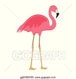 Vector Art - Pink flaming bird. EPS clipart gg97829183 - GoGraph