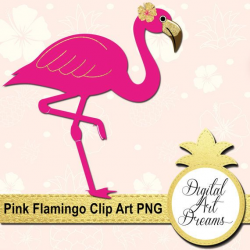 Pink Flamingo Clipart, Glitter Flamingos, Cute Party ...