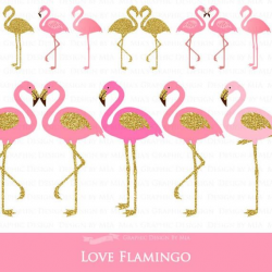 Flamingo, Love Flamingo, Pink, Glitter Gold, Pink Pineapple ...