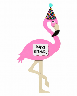 Kids Birthday Yard Signs Flamingo Cartoon Happy Birthday ...