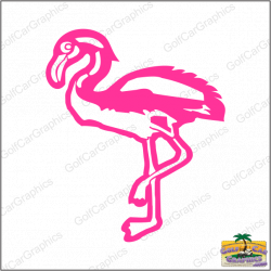 Flamingo Golf Car Graphic | Fun Art Designs