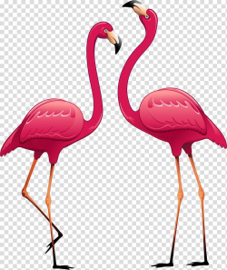 Two pink flamingos illustration, Paper Wall decal Sticker ...