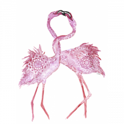 Wall Art Prints - Flaming Flamingos | Zentangle Art Wall Art Prints ...