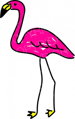 Pink Flamingo, Whimsical Cartoon Bird Animal Clip Art ...