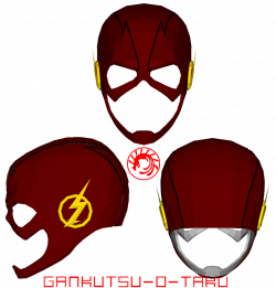 CW The Flash Mask Pepakura by GANKUTSU-O-TAKU on DeviantArt