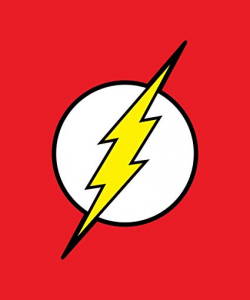 JPI DC Comics Justice League Superhero The Flash Lightning Logo Fleece  Throw Blanket