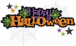 Happy Halloween SVG scrapbook title spiderweb svg cut file halloween ...