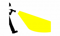 Flashlight Clipart Uses Light - Detective Silhouette ...