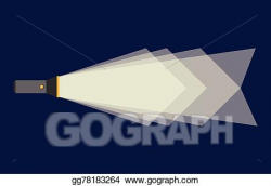 Vector Art - Glowing flashlight. Clipart Drawing gg78183264 ...