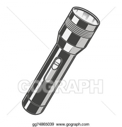 Clip Art Vector - Silver pocket flashlight. Stock EPS ...