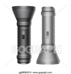 Vector Illustration - Set of two flashlights. EPS Clipart ...