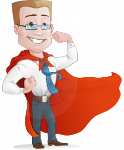 Vector Friendly Office Hero Man Character - The Necktied Crusader ...