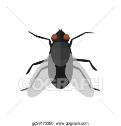 Vector Illustration - Fly icon in flat style. EPS Clipart ...