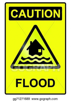 Vector Stock - Flood hazard sign. Clipart Illustration ...