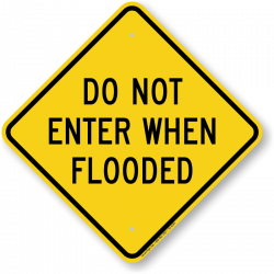 Flood Warning Signs - Road Flooded Signage