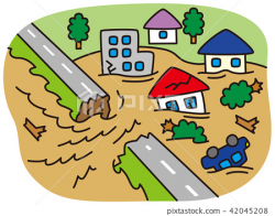 River flooding - Stock Illustration [42045208] - PIXTA