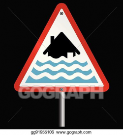Clip Art Vector - Severe flood warning. Stock EPS gg91955106 ...