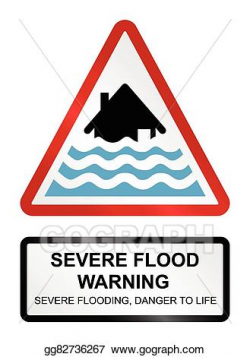 EPS Illustration - Severe flood warning. Vector Clipart ...