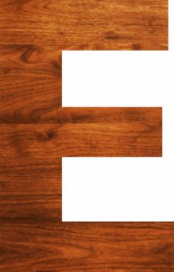 Clipart - Wood texture alphabet E