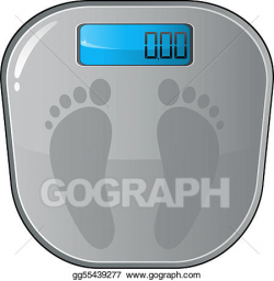 EPS Vector - Floor electronic scales. Stock Clipart ...
