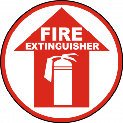 Fire Extinguisher Floor Sign - by SafetySign.com