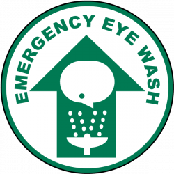Emergency Eye Wash Floor Sign P4357 - by SafetySign.com