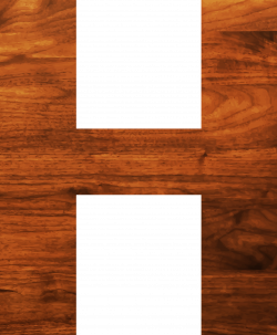 Clipart - Wood texture alphabet H