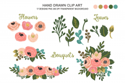 Wedding Floral Clipart Flower Art ~ Illustrations ~ Creative Market