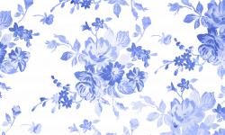 Clipart - Blue Floral Watercolor Background