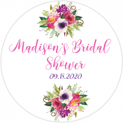 Peony Floral Bridal Shower Favor Personalized Candle - Premier ...