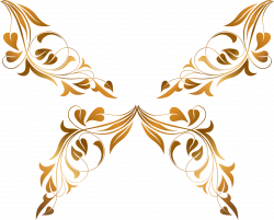 Clipart - Floral Flourish Butterfly