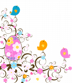 Easter Decoration with Flowers PNG Transparent Clipart | Easter ...