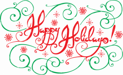 Happy Holidays UCLA video with hand lettering by Carlos Araujo