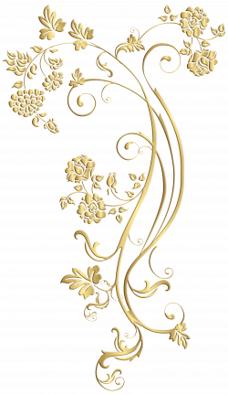 Gold Floral Ornament Frame Clip Art Image | Gallery Yopriceville ...