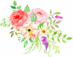 Flower bouquet Watercolor painting Floral design Clip art - peony ...