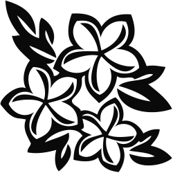 Hawaiian Flower Clip Art Black And White | Clipart Panda - Free ...