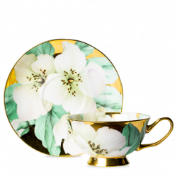 White Poppy Luscious Cup And Saucer | TEACUPS & SAUCERS | Pinterest ...