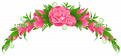 Pink Flowers Roses Element Png Clipart Gallery Black And White ...