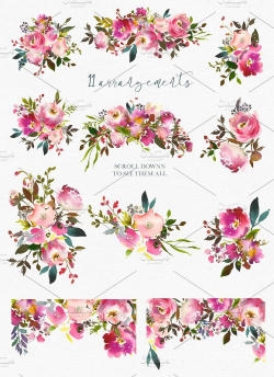Fresh Scent Pretty Floral Clipart ~ Illustrations ~ Creative Market