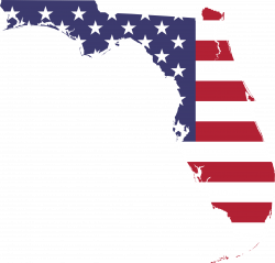 Clipart - Florida America Flag Map