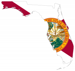 OnlineLabels Clip Art - Florida Map Flag