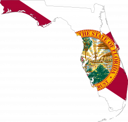 Clipart - Florida Map Flag