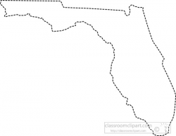 US State Black White Maps Clipart Photo Image - florida ...