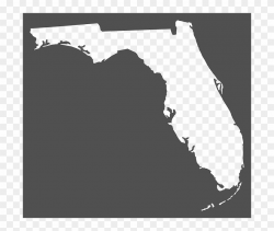 A Plain Frame Map Of Florida - Florida Outline White Png ...