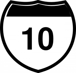 interstate 10 sign clipart - Clipground