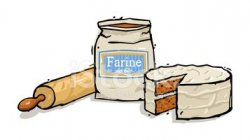 Flour, Cake and Rolling Pin stock vectors - Clipart.me