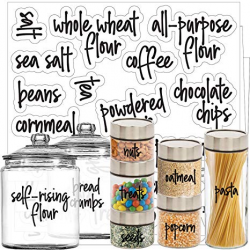 Script Pantry Labels – Main Ingredients Food.Label Sticker Set by Talented  Kitchen. Script Design Clear Water Resistant, Food & Spice Jar Labels for  ...