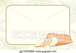 Vector Clipart - Banner frame of cassava fresh for copy ...